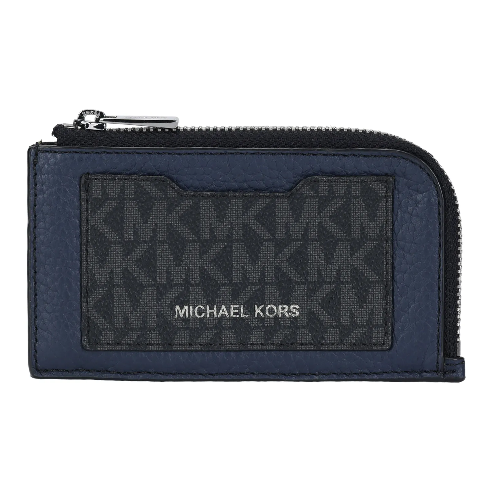MICHAEL KORS MK Cooper Leather Wallet Medium Size Men's Navy Blue & Black