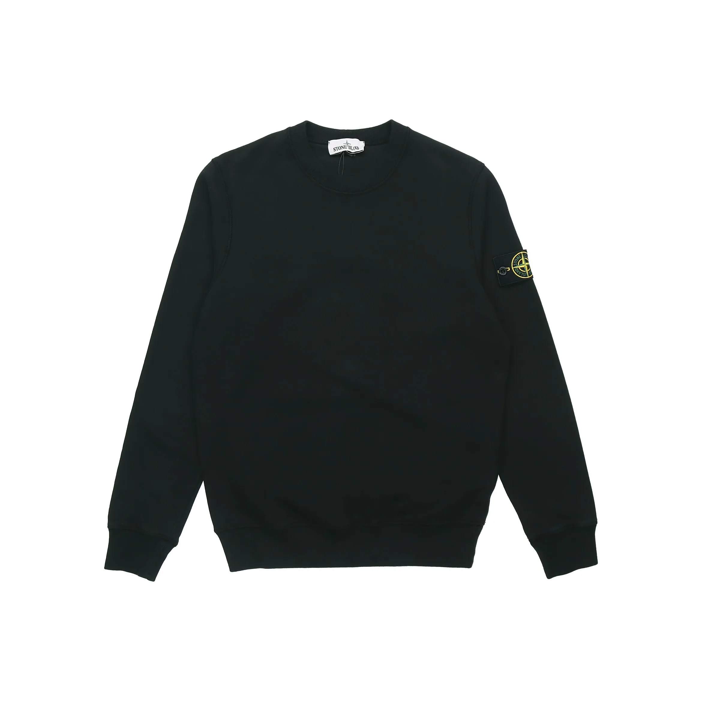 STONE ISLAND Cotton Round-Neck Sweatshir Men’s Black