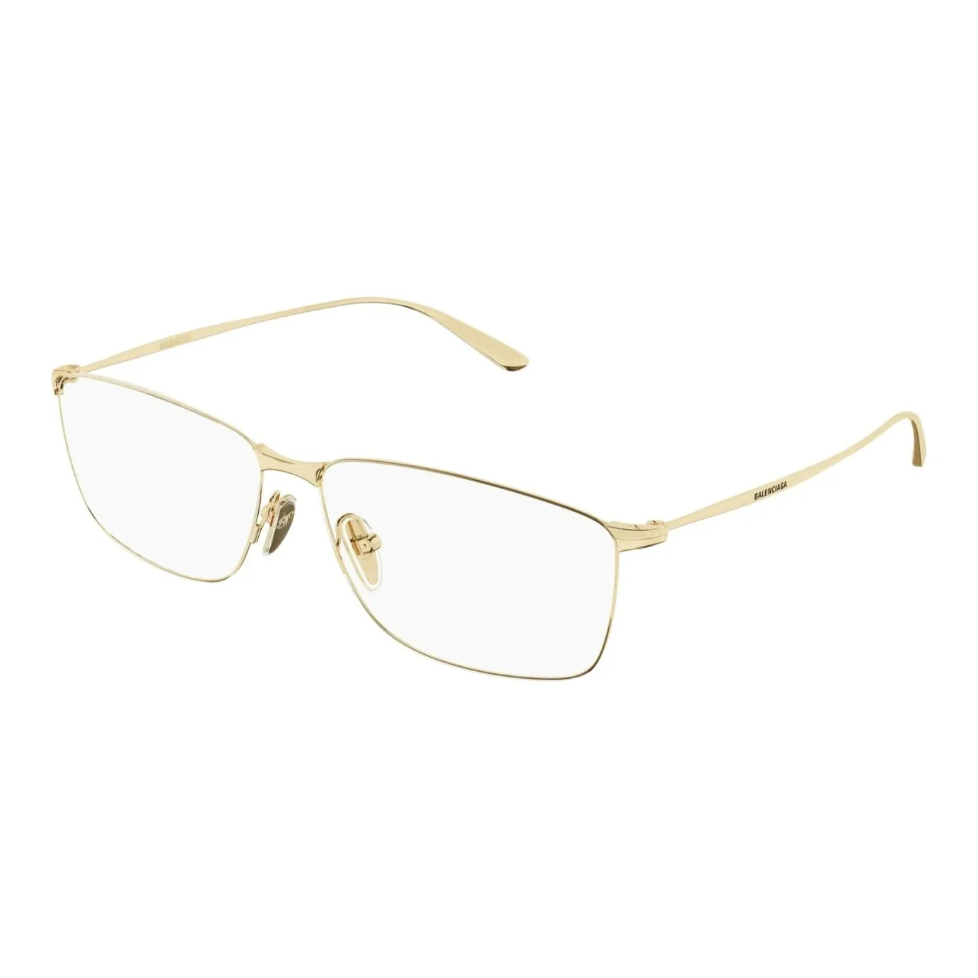 Balenciaga Прямоугольные Оправы для Очков Мужские Золотые
