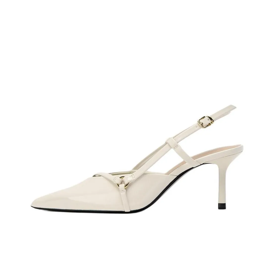 ZARA Узкий каблук Высокие каблуки 8 см Женские Белые