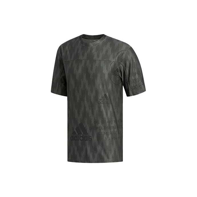Adidas T Shirts Men's Gray Green