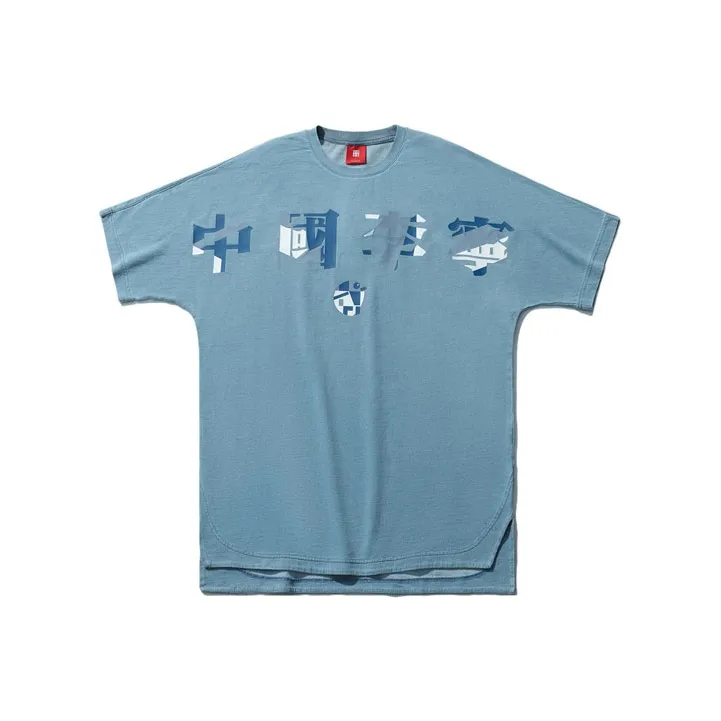 LINING Джинсовый Синий Мужской T-Рубашки