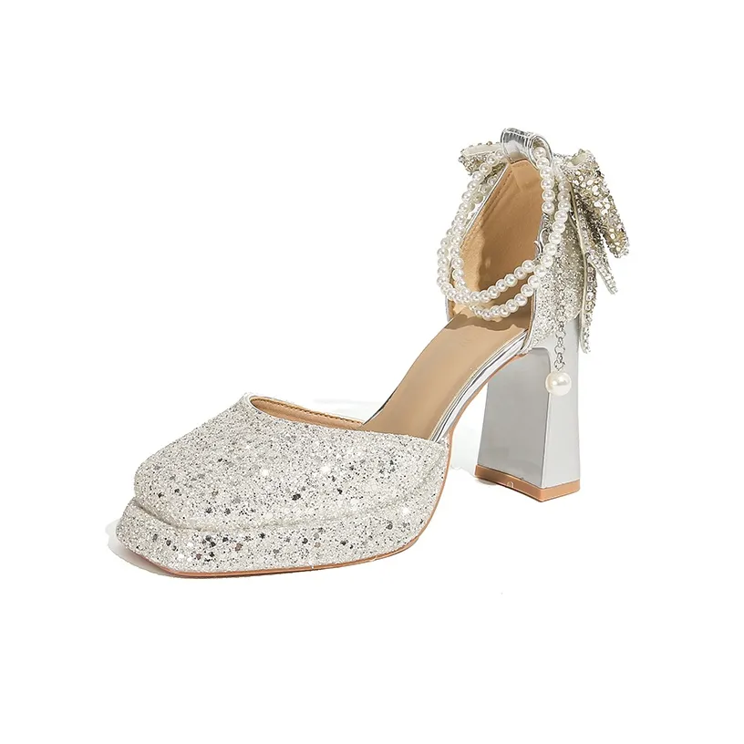 Bamiti Грубый каблук Высокие каблуки 9 см Женские