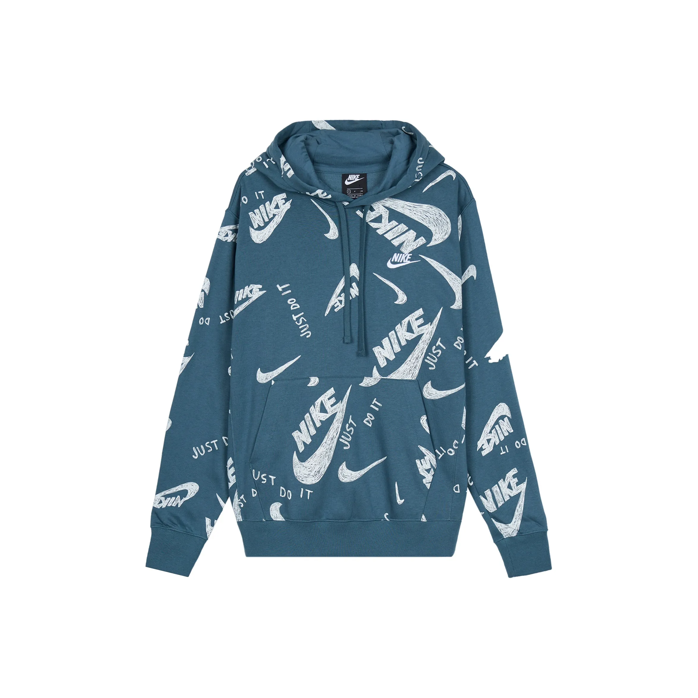 Nike Серый Зеленый Мужской Свитшот