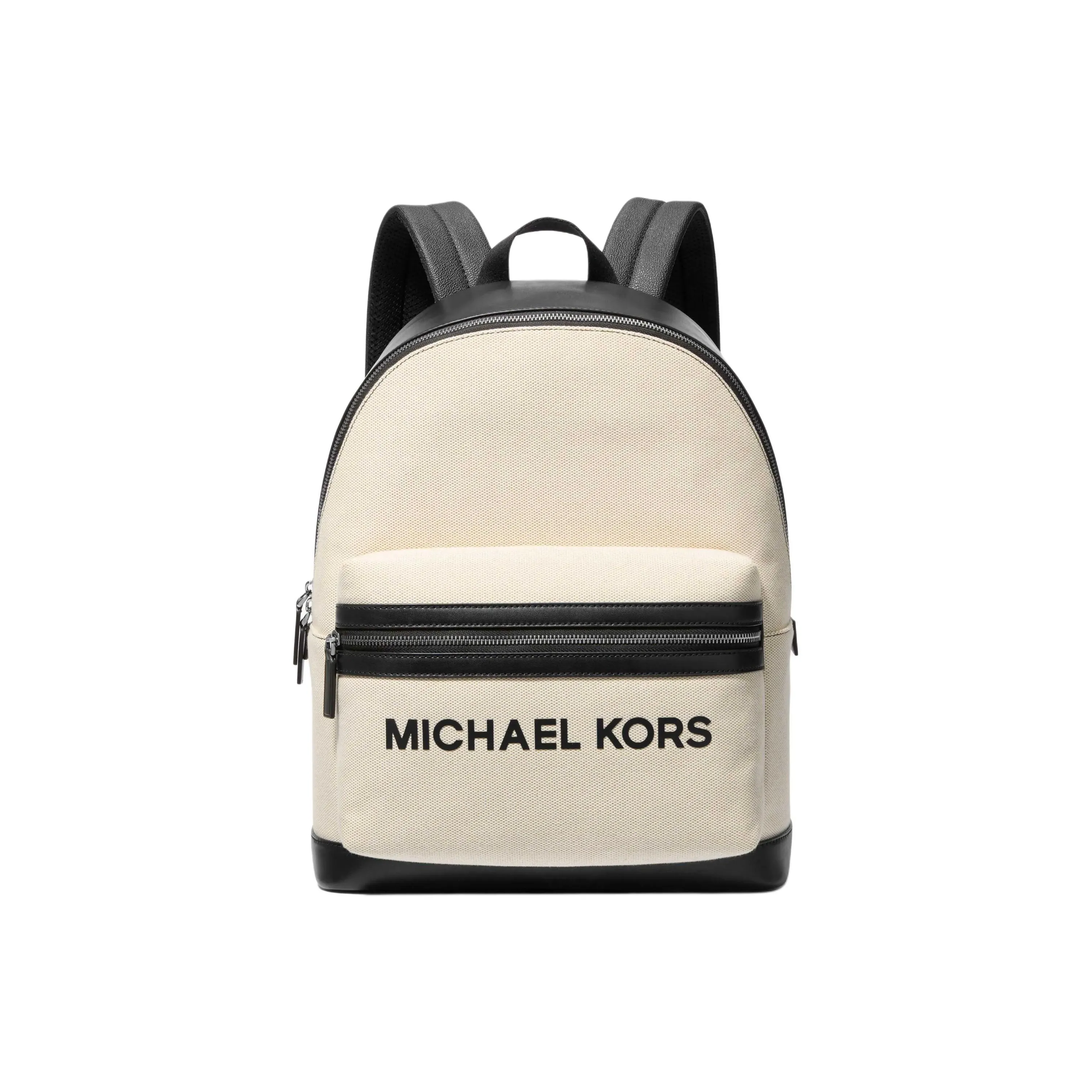 MICHAEL KORS COOPER Fabric+Artificial Leather Backpack Men's Natural & Black