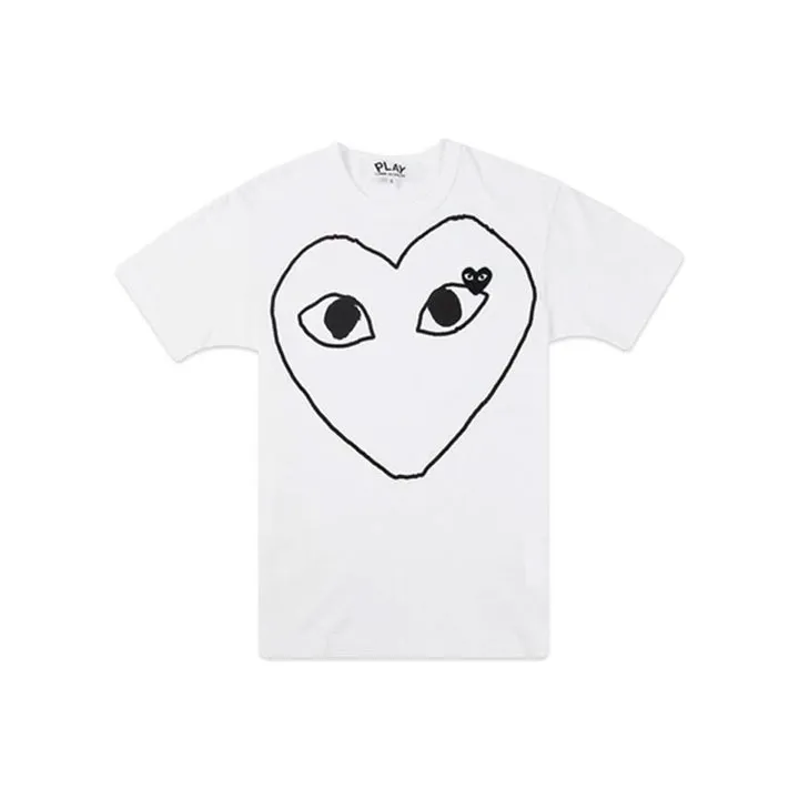 CDG Play T Shirts Men's White