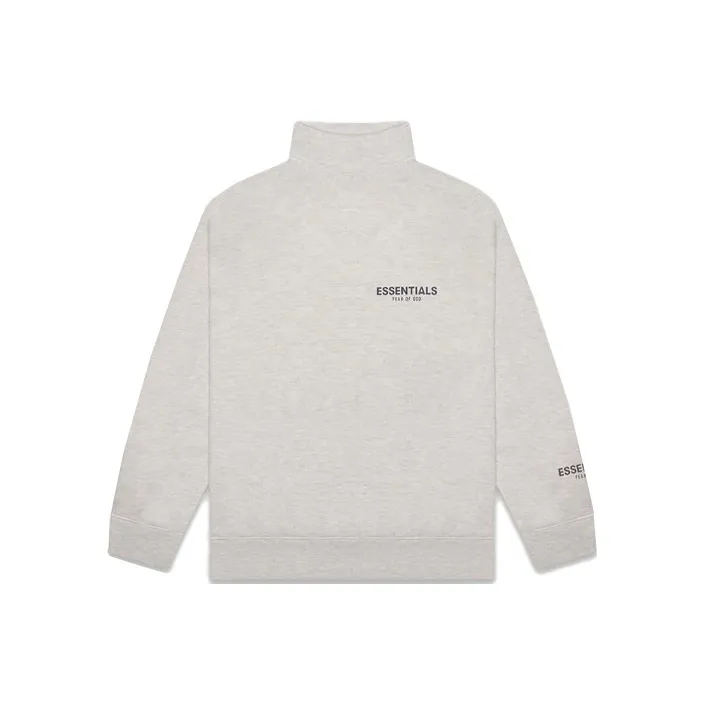 Fear Of God Essentials FW20 Свитшот с высоким воротником Heather Oatmeal Свитшот Унисекс Темный овсяный