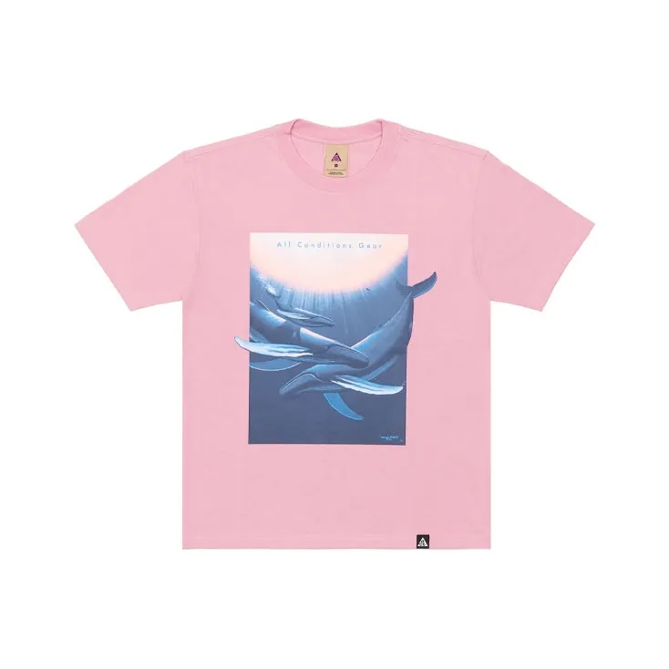 Nike ACG Drop Shoulder Sleeve T Shirt Men's Pink