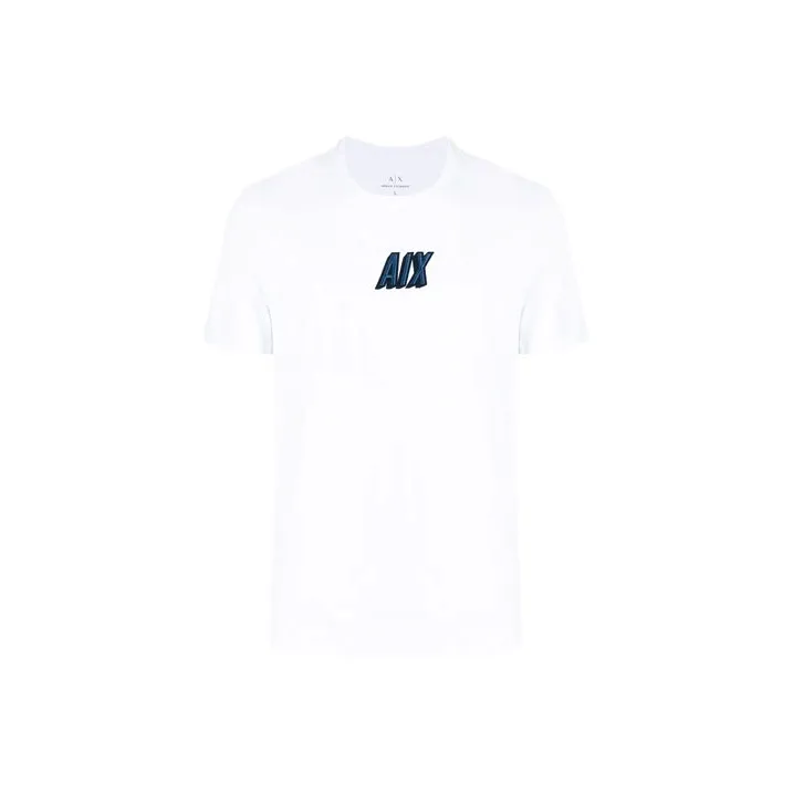 ARMANI EXCHANGE Men's Front Logo T shirt White