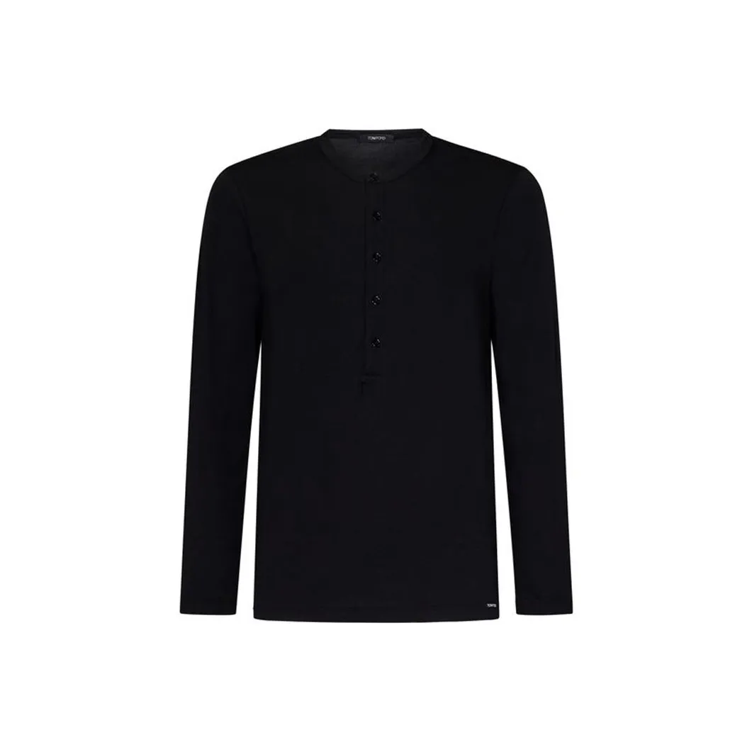 TOM FORD Crewneck Henley Pajama T Shirt