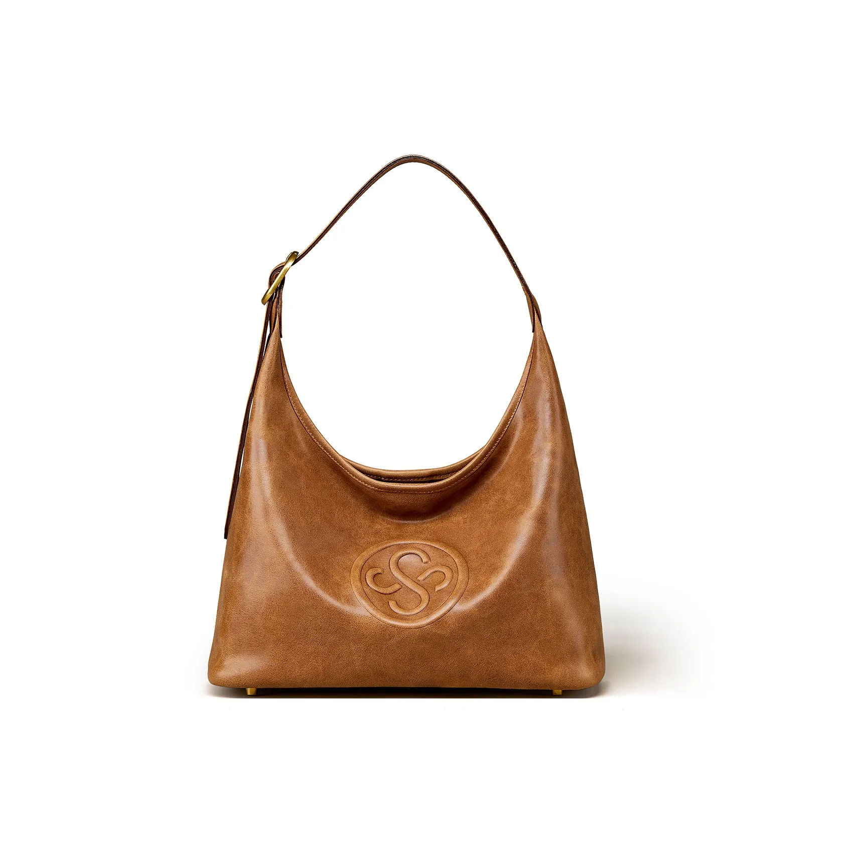 KAISER Первый слой Масляный воск Коровья кожа Сумка на плечо Сумка через плечо Стандартная Женская Амбер Черный