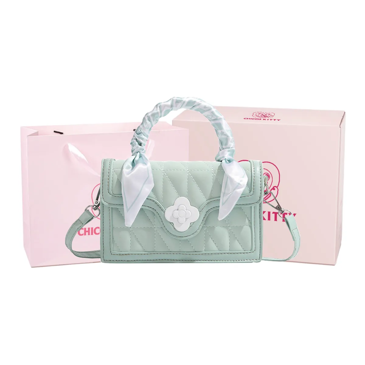 Pivsnu Сумка через плечо из синтетической кожи сумка для женщин зеленый розовый белый