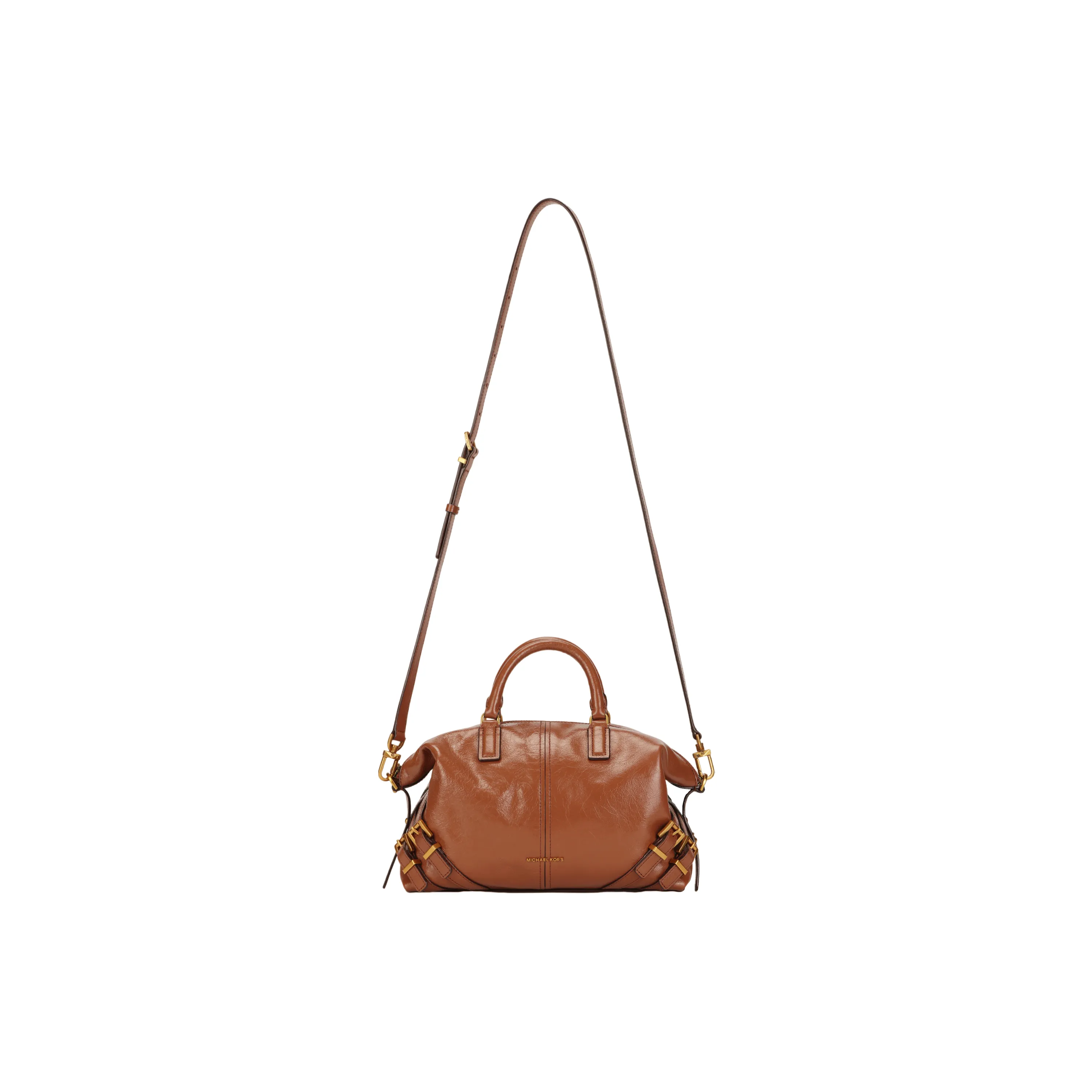 MICHAEL KORS Darrington Small Crackled Leather Satchel