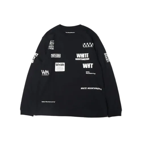 White Mountaineering Черная Унисекс Т-рубашка