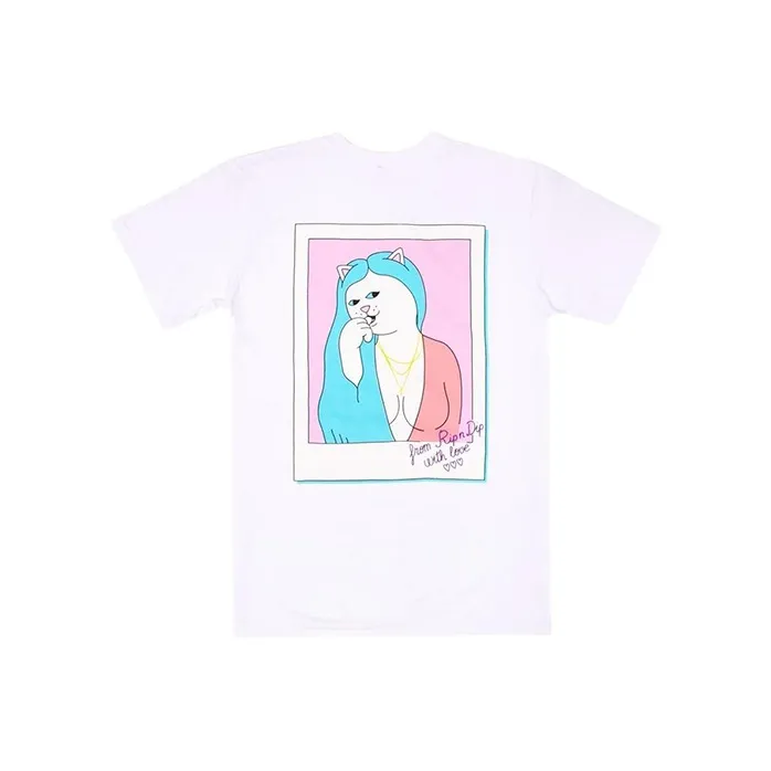 RIPNDIP совместная брендированная белая мужская футболка