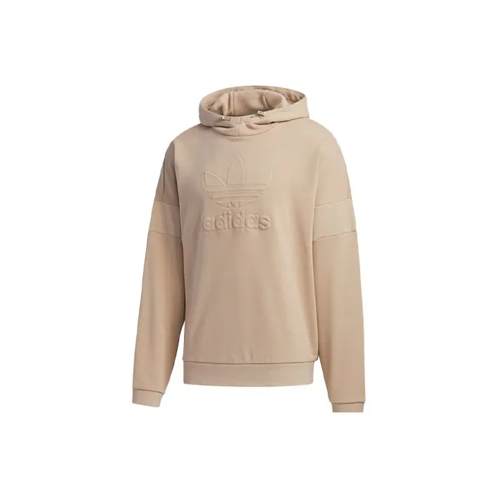 Adidas Originals Embossed Hoodie Sweatshirts Men's Khaki Brown