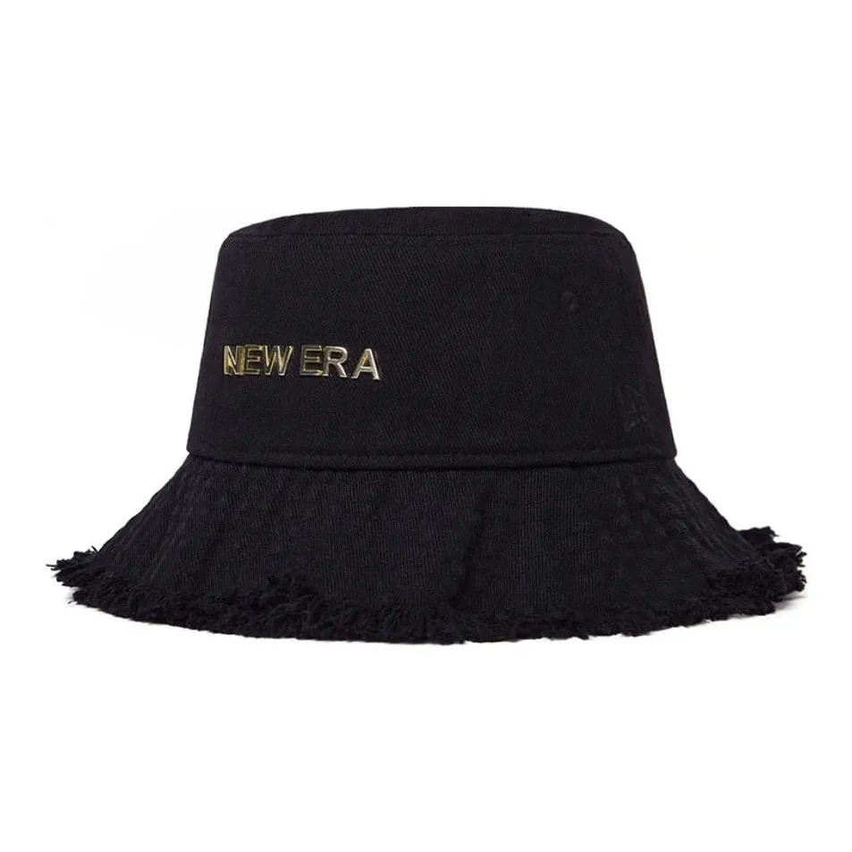 New Era Cotton, Polyester, Regenerated Cellulose Fiber Bucket Hats Unisex Black