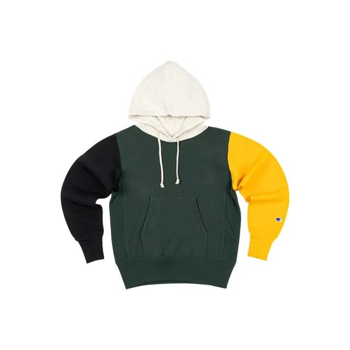 Champion Толстовка Мужской Темно-Зеленый Пэчворк