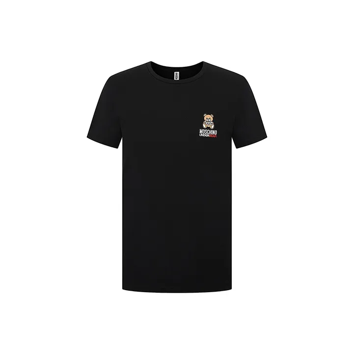 MOSCHINO Logo Embroidered Crewneck T Shirt