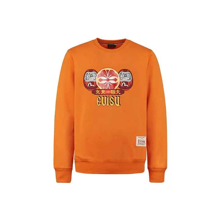 EVISU Свитшот Мужской Светло-Оранжевый