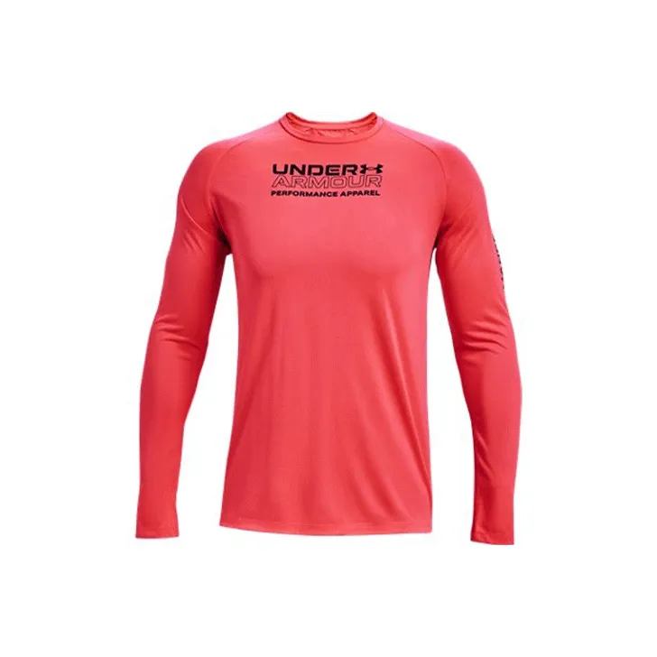 Under Armour Straight Long Sleeved T Shirt Men's Red