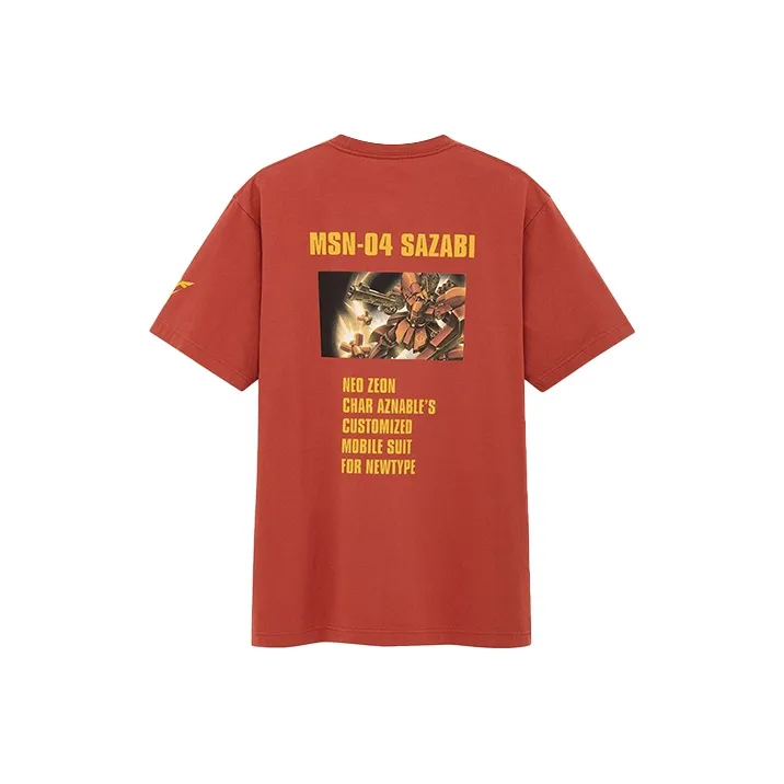 UNIQLO Прямой крой T-рубашка унисекс оранжево-коричневая