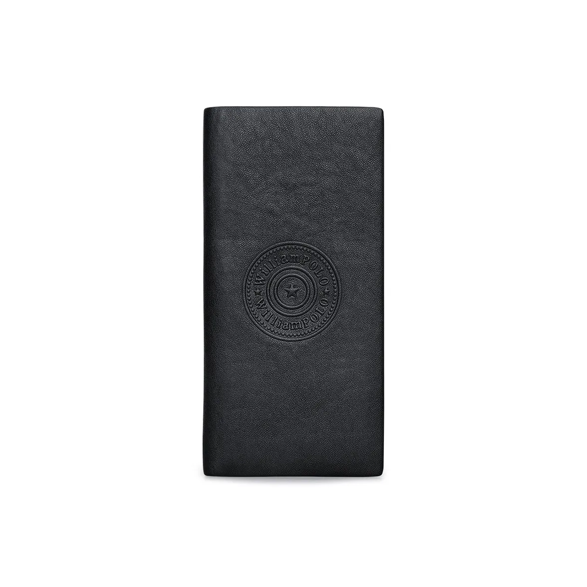 WilliamPOLO Топ Коровья Кожа Множественные Слоты для Карт Зажим для Чеков Кошелек для Монет Кошелек Стандартный Мужской Черный