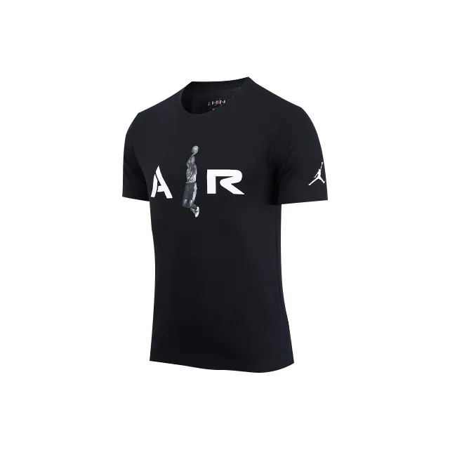 Джордан Flying Man Dunk Черный Мужской T-Рубашка