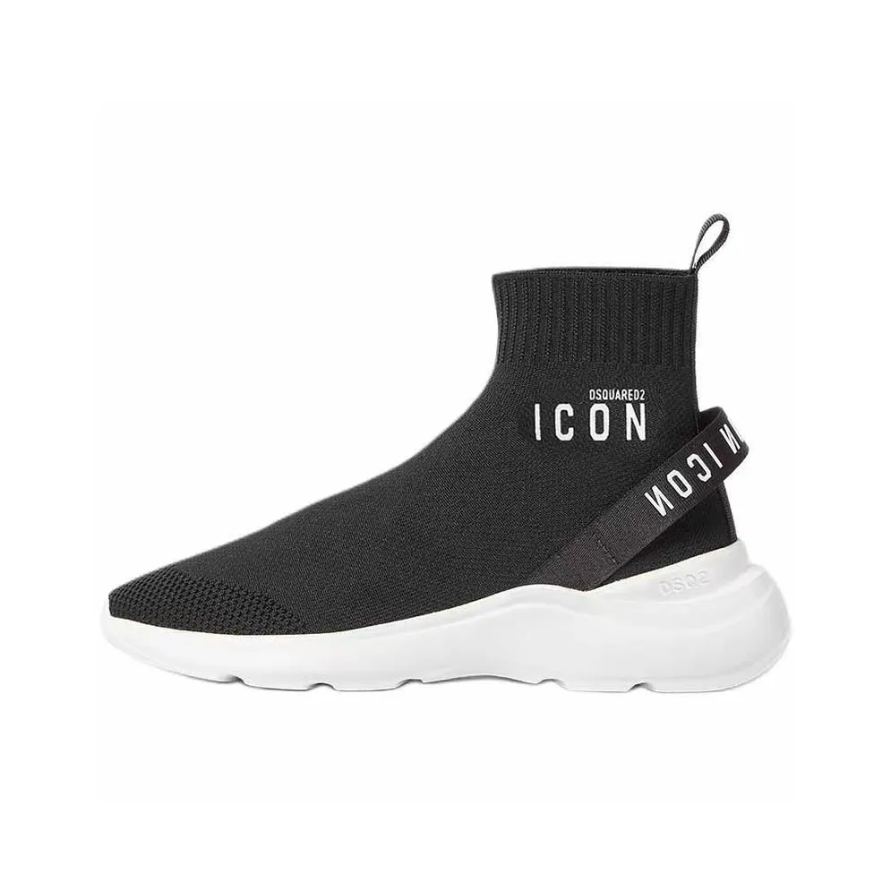 DSQUARED 2 Icon Fly High Top Casual Shoes Men's Black