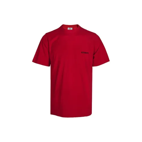 Vetements Красная Унисекс Футболка