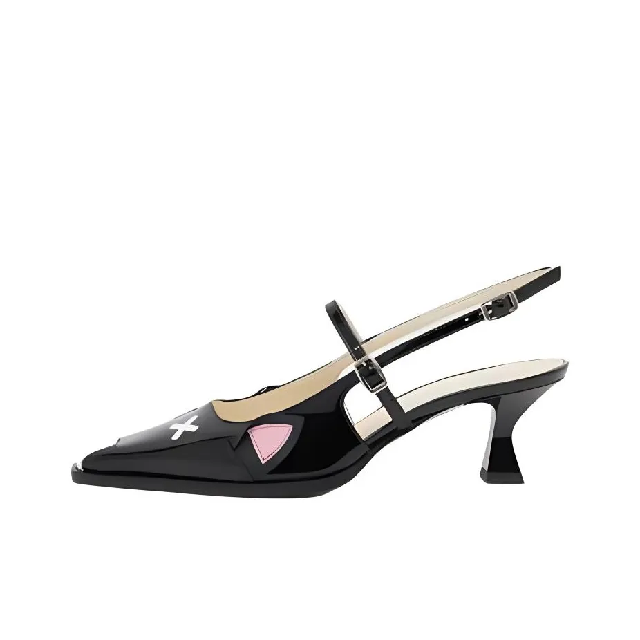 Carel Souris Irregular Heel High Heels 5cm Women's Black
