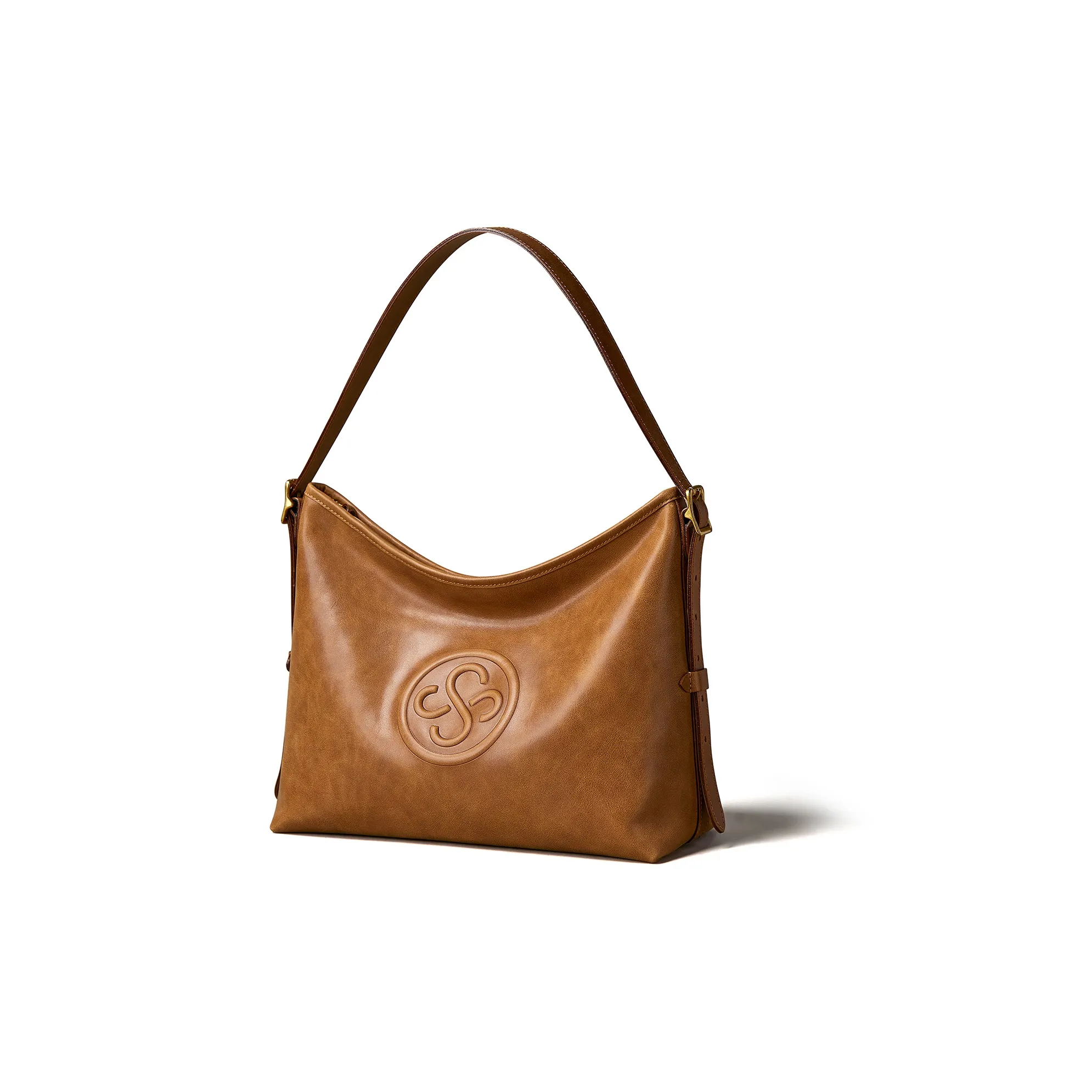 KAISER Первый слой Масляный воск Коровья кожа Тоут Одно плечо Сумка Натуральная кожа Женская сумка Обычный Женские Янтарный Черный