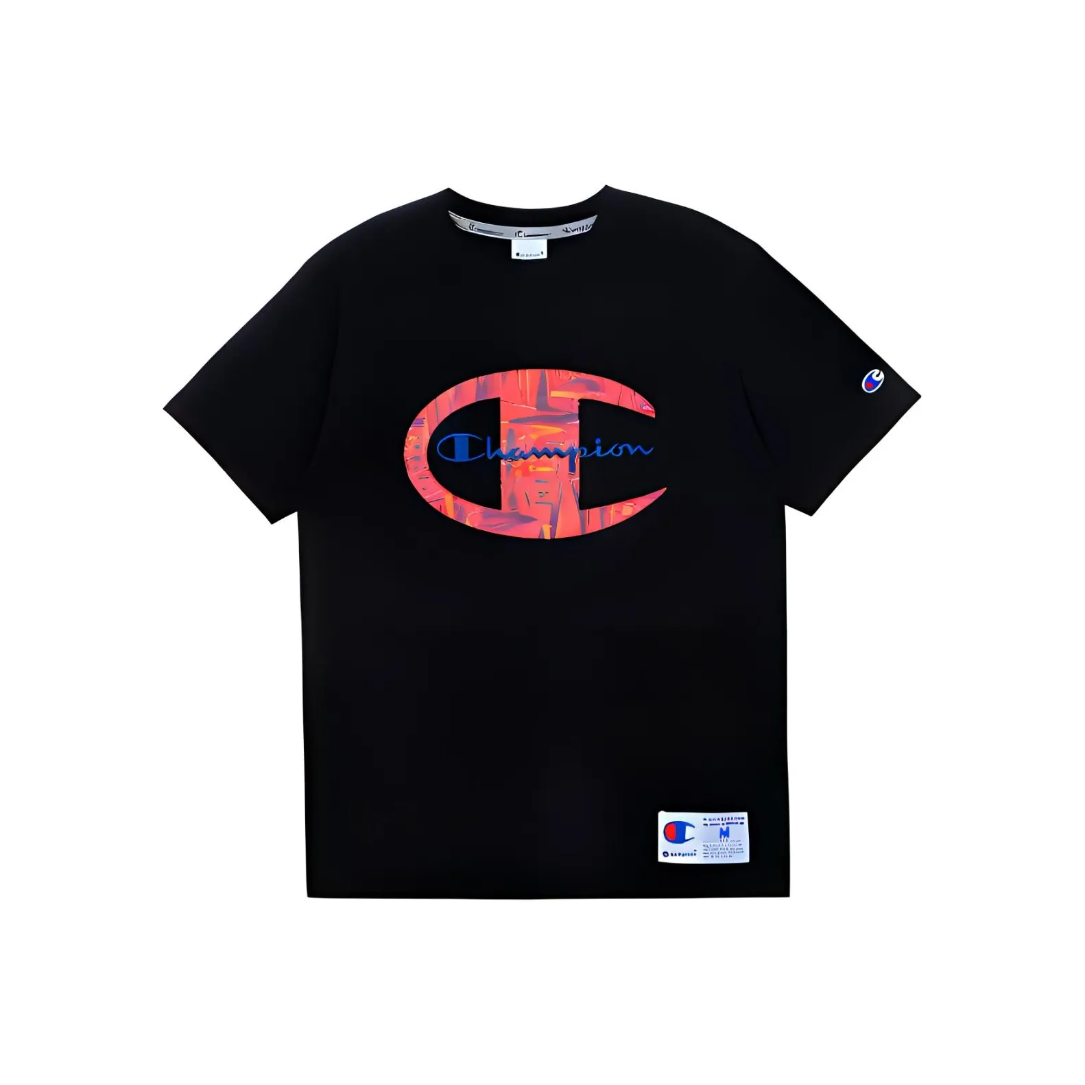 Champion T-Shirt Японская версия Унисекс Черный