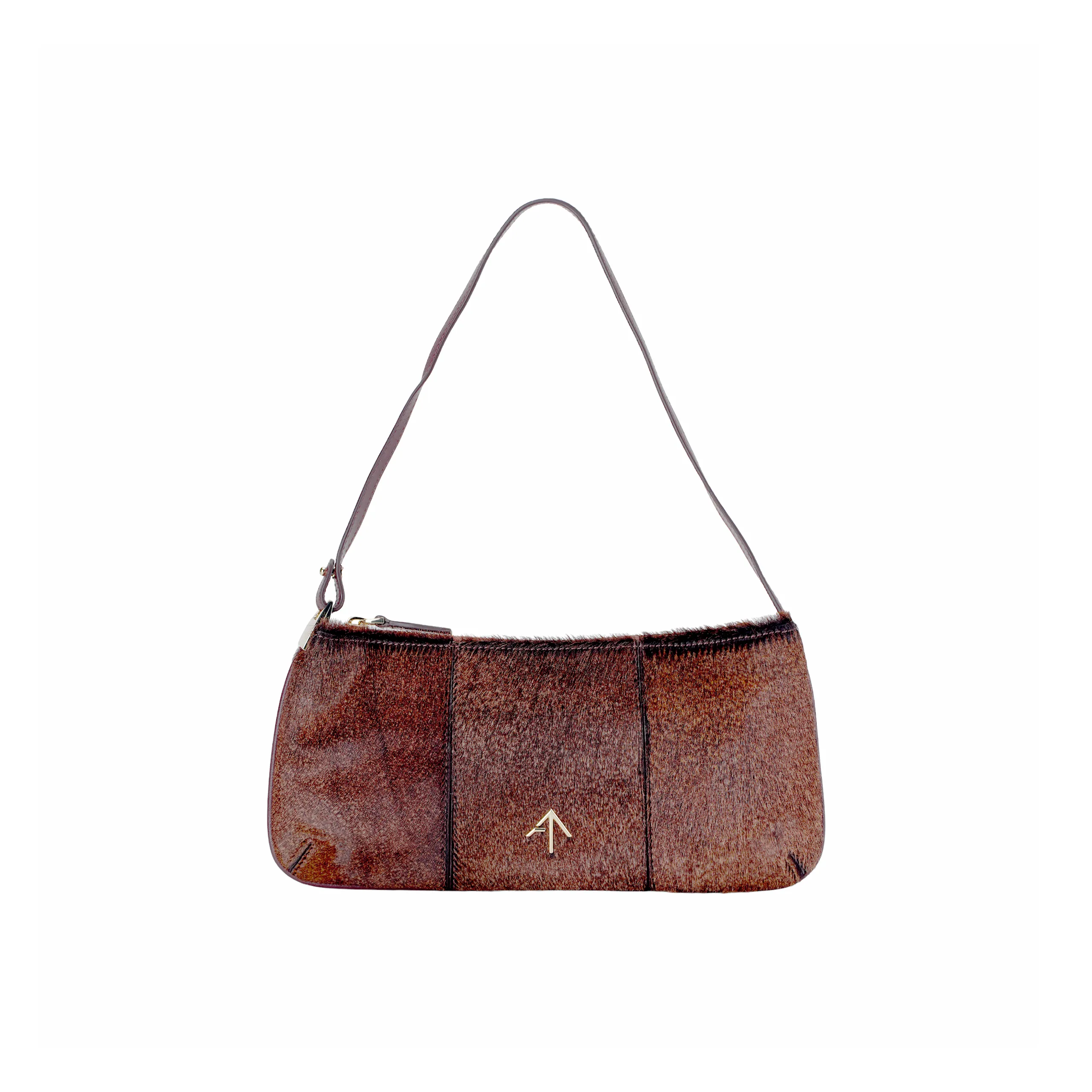 Manu Atelier PITA Series With Cowhide Handbag Arrow Bag, Shoulder Bag Women's Red Brown