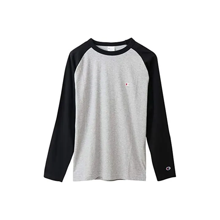 Champion Черный Серый Цвет Мужская T-Рубашка