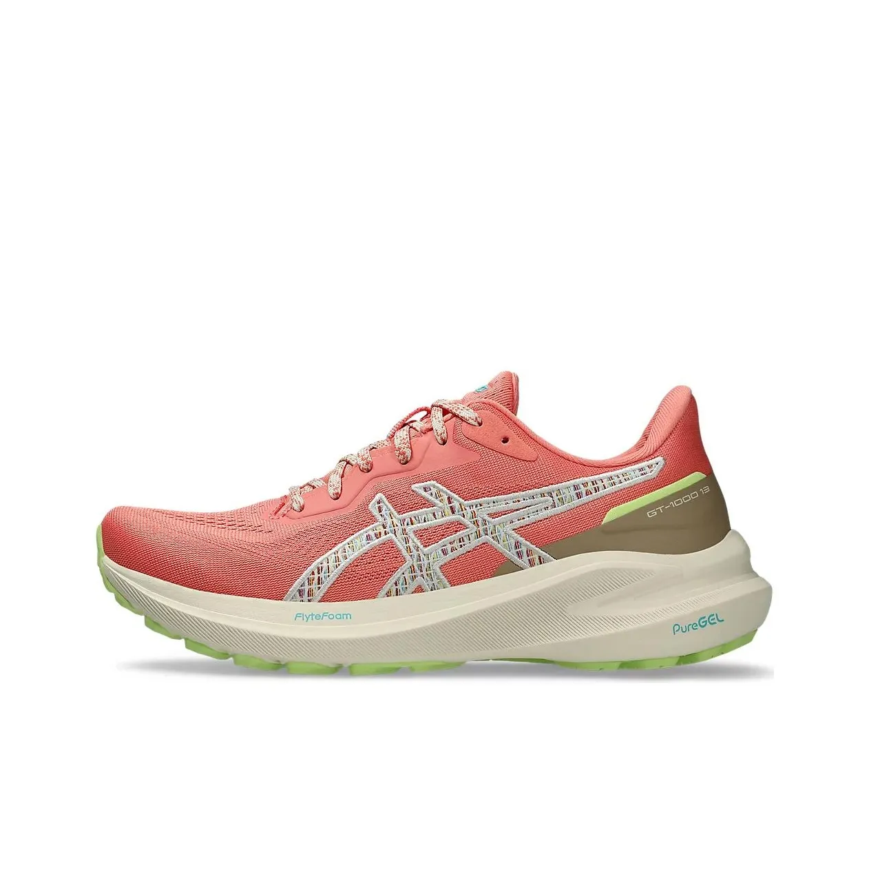 Asics GT 1000 13 Anti Slip Wear Resistant Low Top Running Shoes Women's Pink
