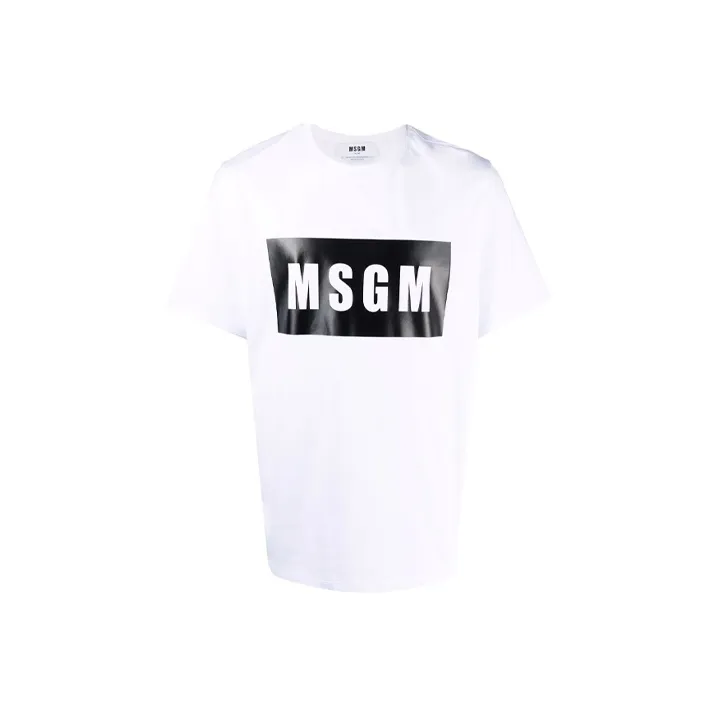 MSGM Белая Мужская T-Рубашка