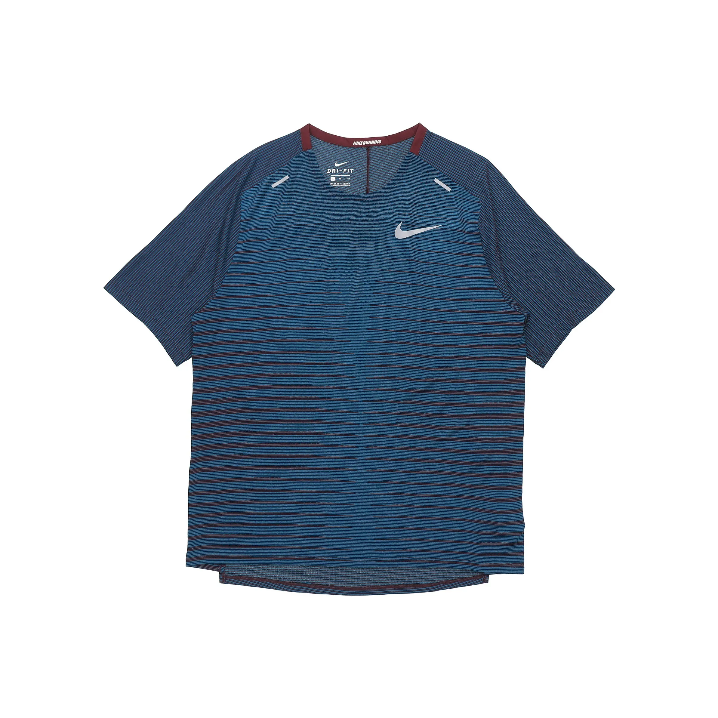 Nike T Shirt Men's Night Umber Red/Abyss Green/Black