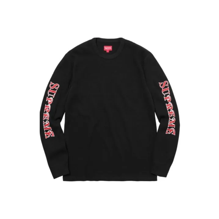 Supreme Sleeve Logo Waffle Thermal