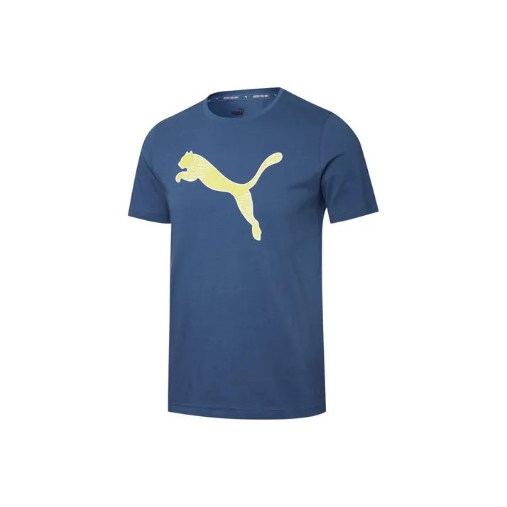 PUMA Graphic T Shirt Men's Dark Denim Blue