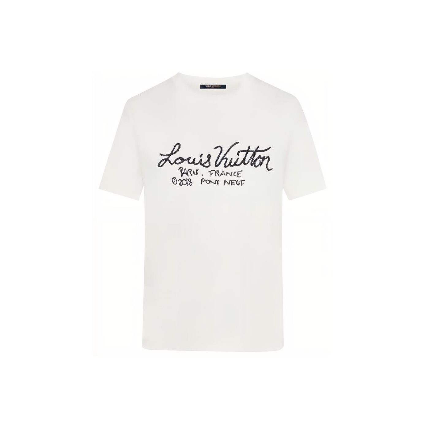 LOUIS VUITTON ホワイト Tシャツ 新品 Men's LOUIS VUITTON Embossing Short Sleeve White T-Shirt 1A8XFQ
