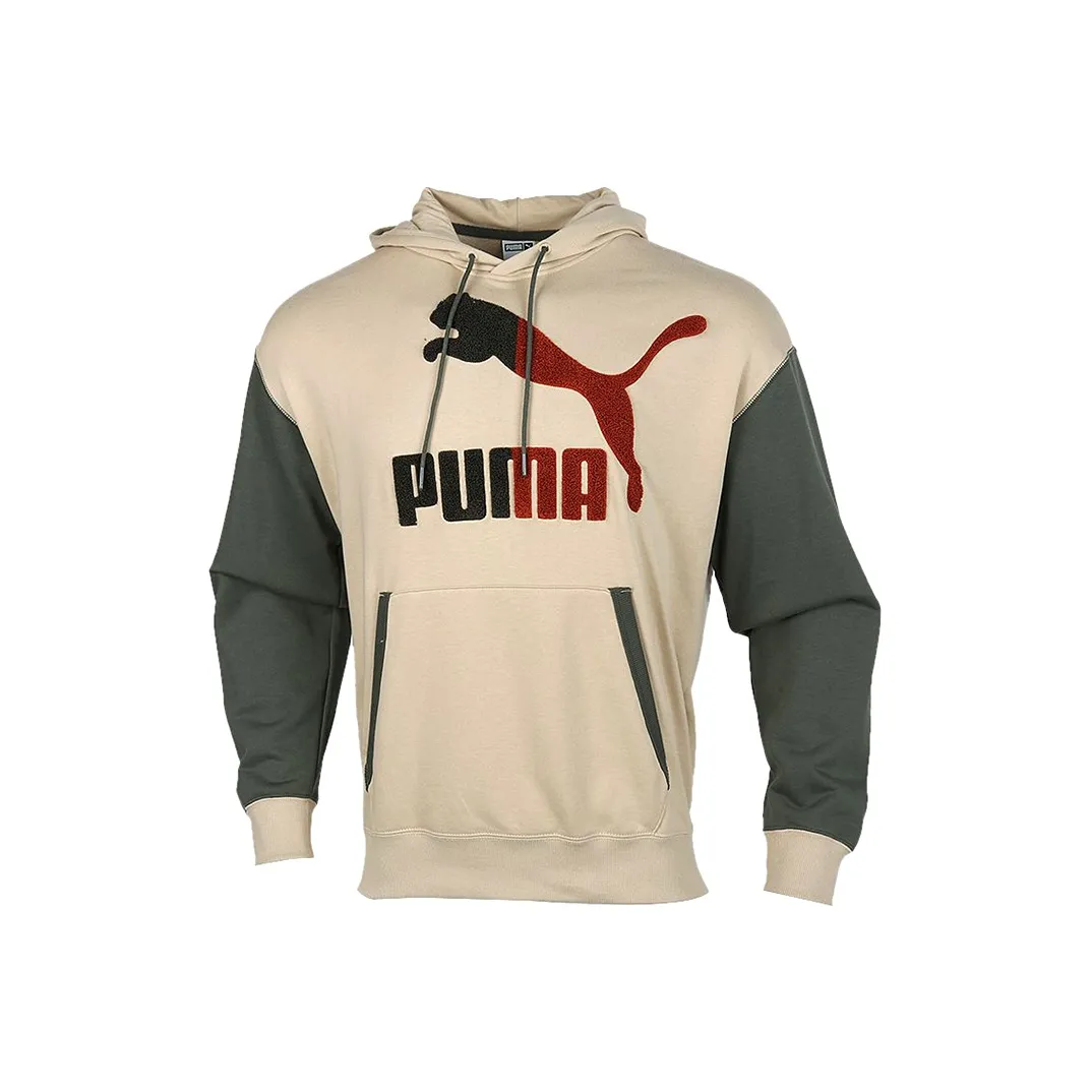 PUMA Sweatshirt Men's Gray Green & Brown Multicolor