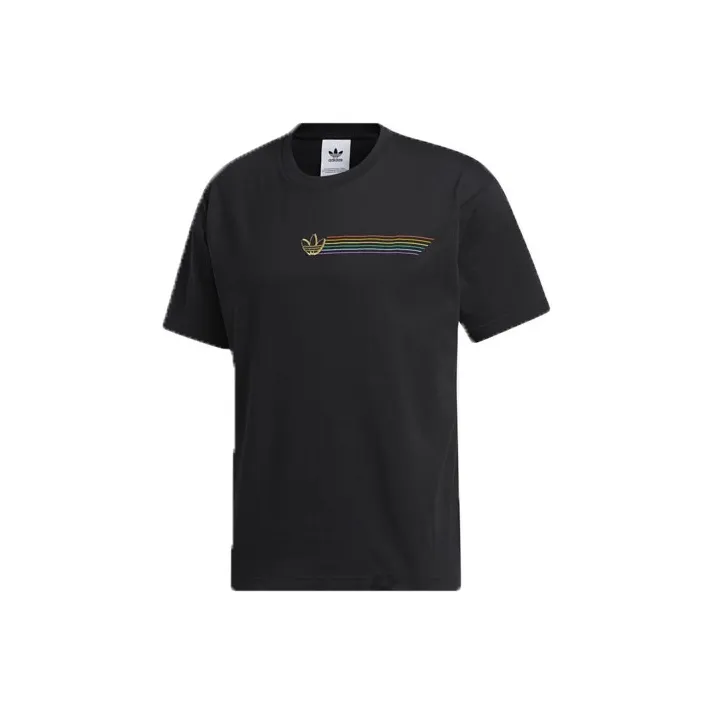 Adidas Originals Pride Linear T Shirts Men's Black