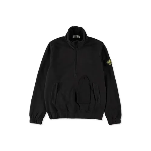STONE ISLAND Черный Унисекс Свитшоты