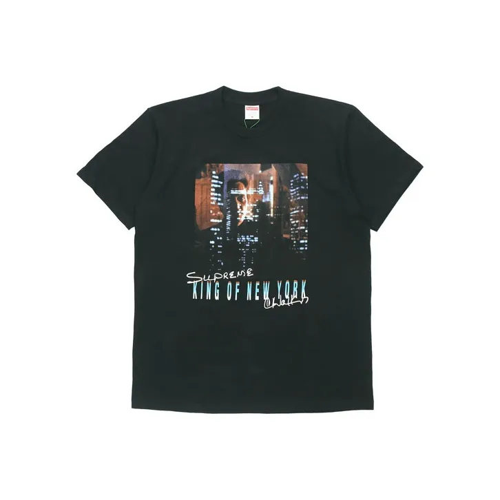 Supreme CHRISTOPHER Walken King OF New York Tee Black T-Shirt Unisex Black