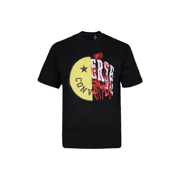 Конверс Smile Split Graphic Черная Мужская T-Рубашка