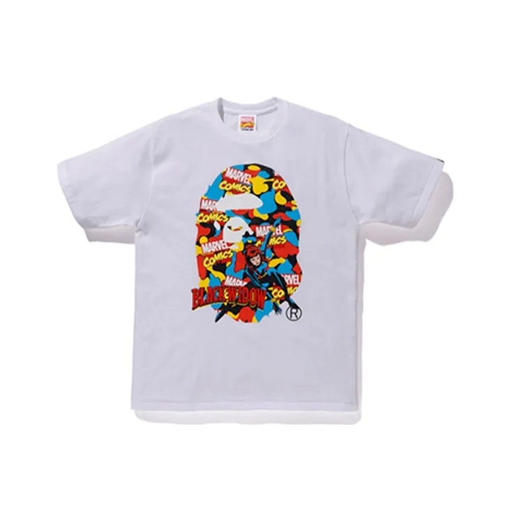 A BATHING APE X Marvel Camo Black Widow Tee