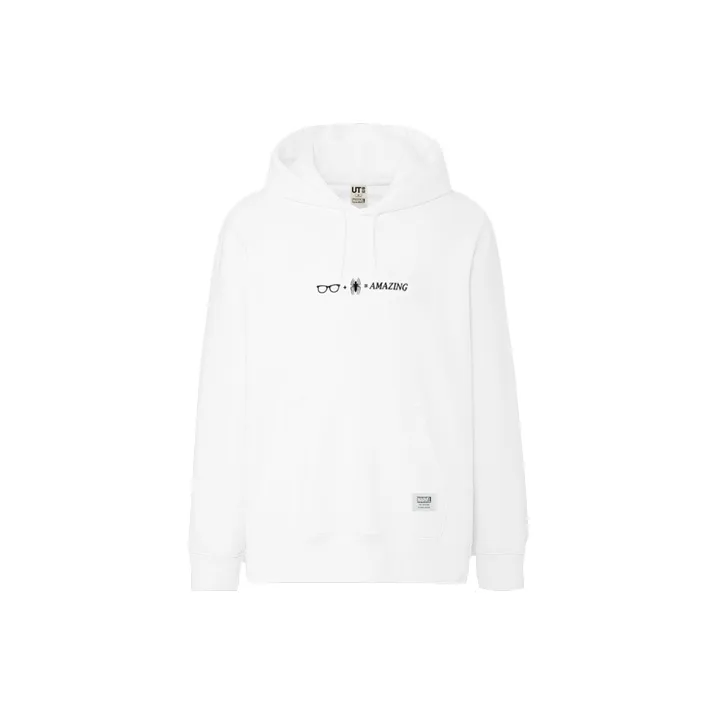 UNIQLO UNIQLO X Marvel Co Брендированная Серия Толстовка Унисекс Белый