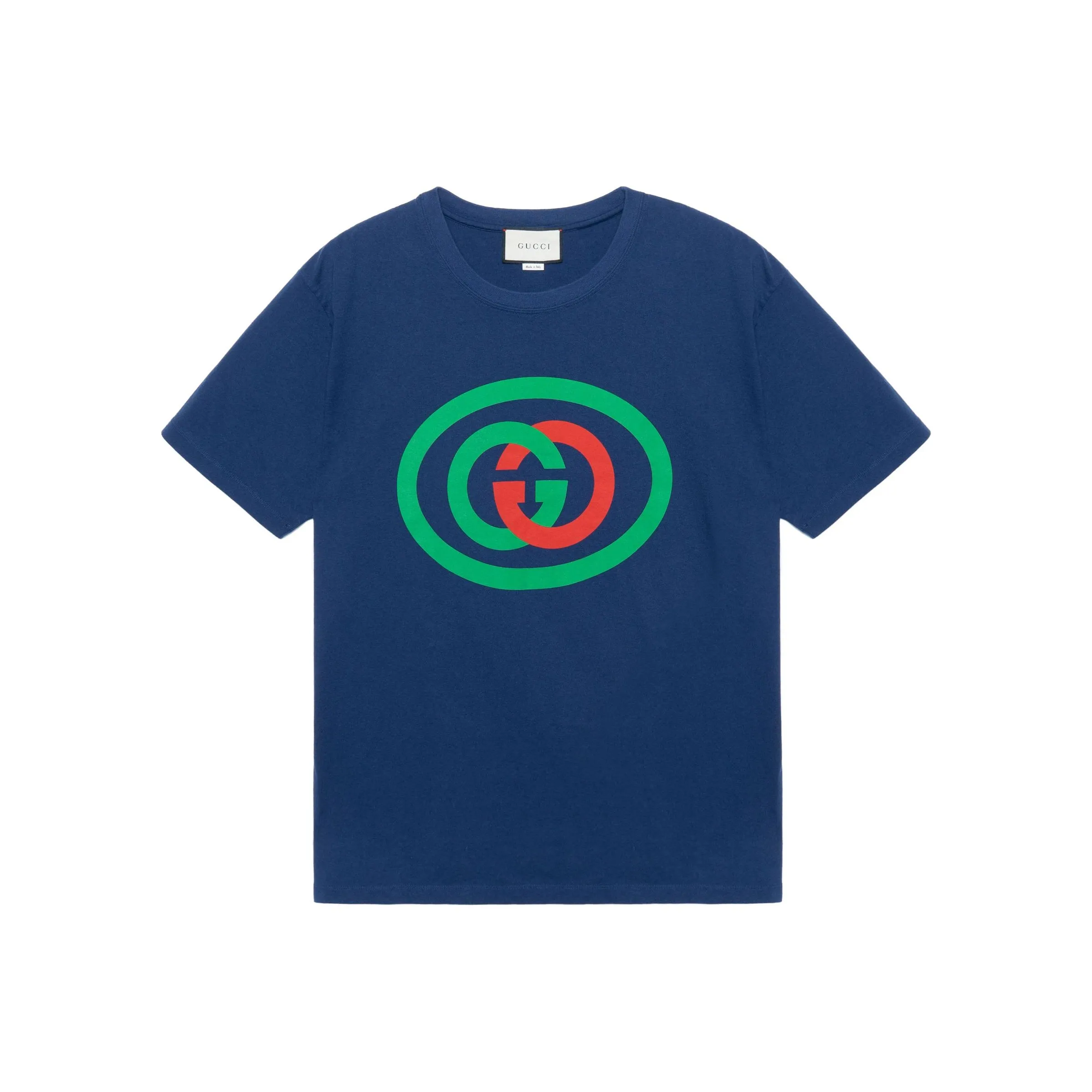GUCCI Темно-синие мужские футболки T