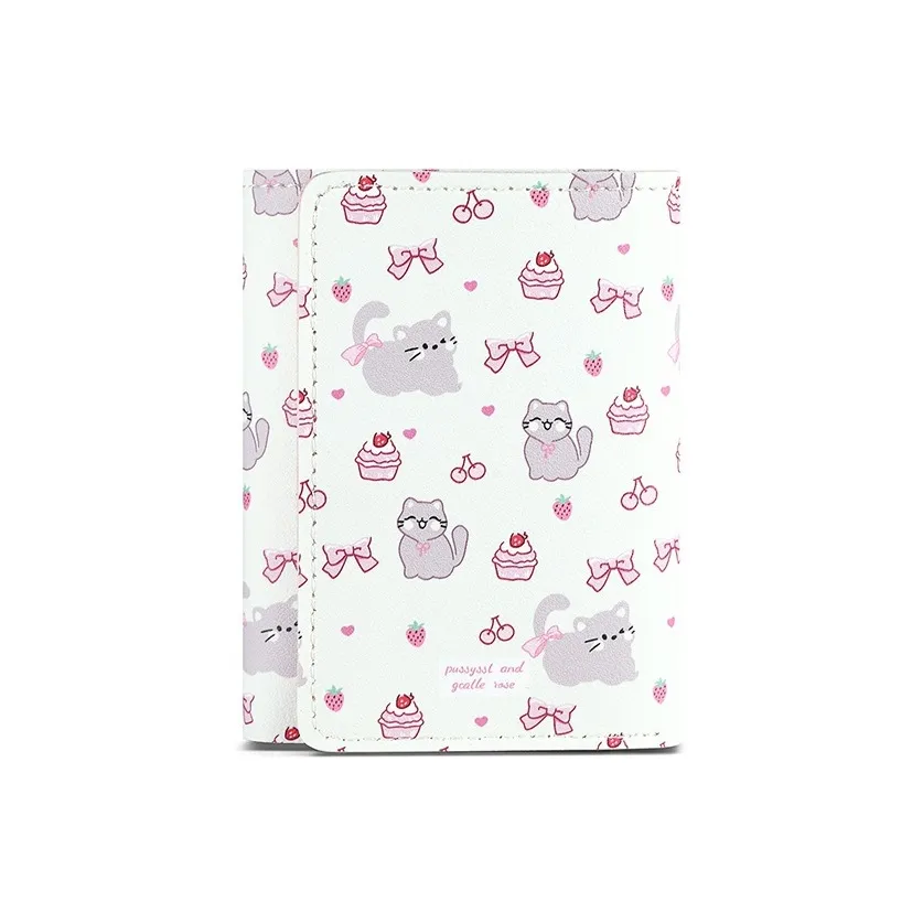 OUZIHUANG PU Wallet Women's Glasses Cat/Cute And Adorable Pink Bear